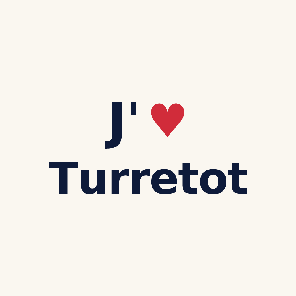Tasse personnalisée Turretot — design « J'aime Turretot » imprimé sur la tasse