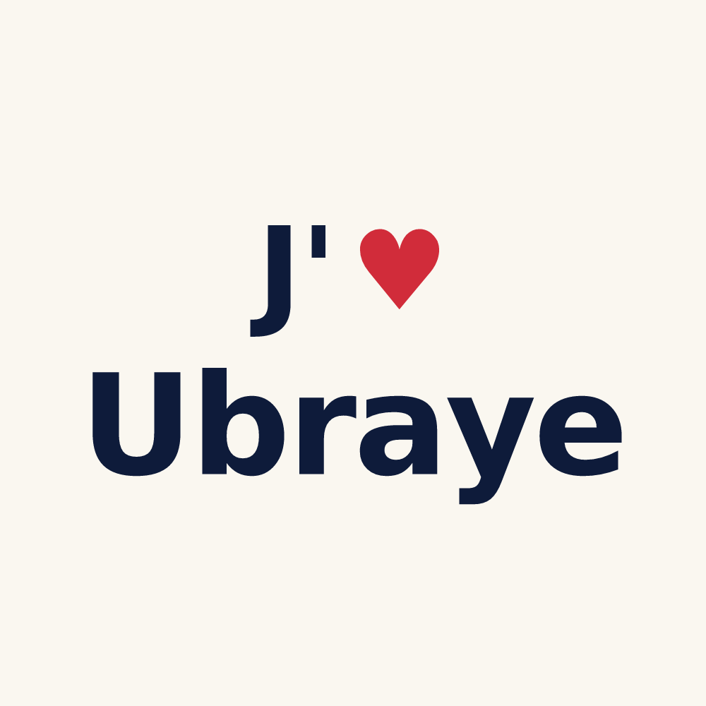 Tasse personnalisée Ubraye — design J'aime Ubraye