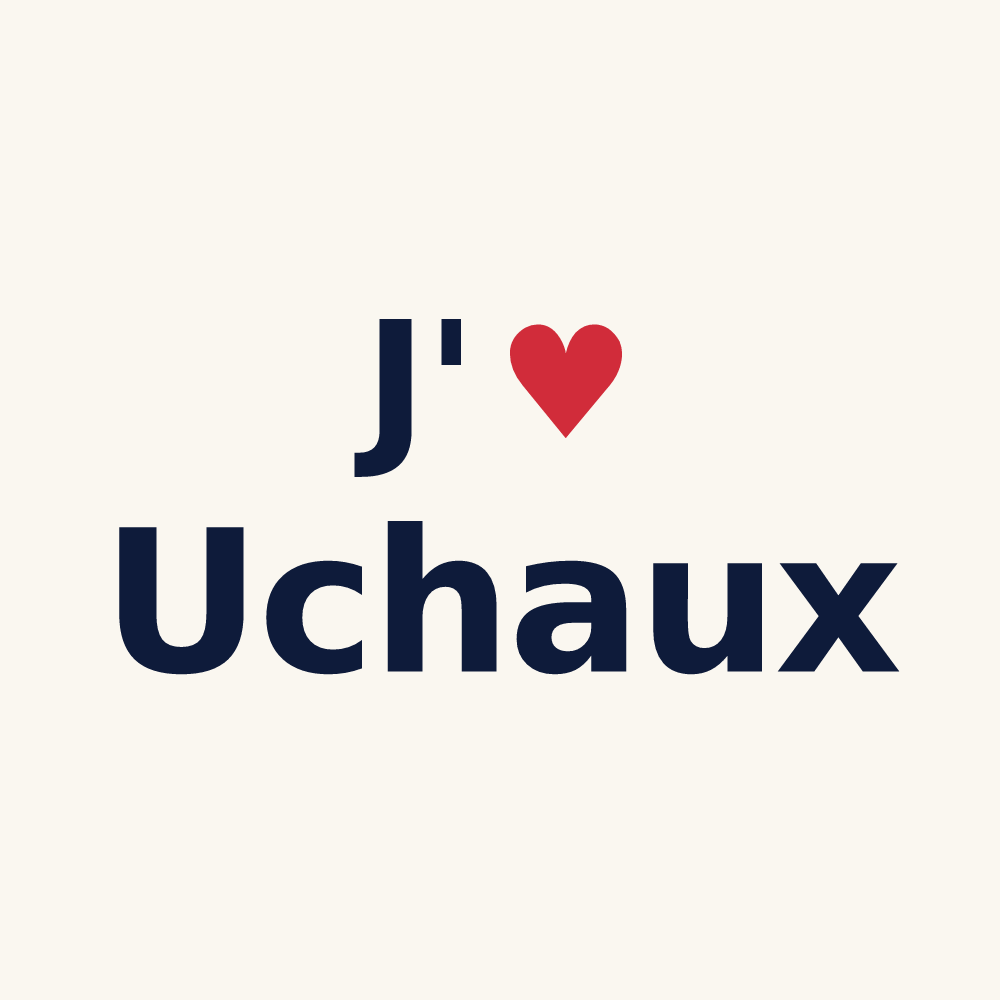 Tasse personnalisée Uchaux — design J'aime Uchaux