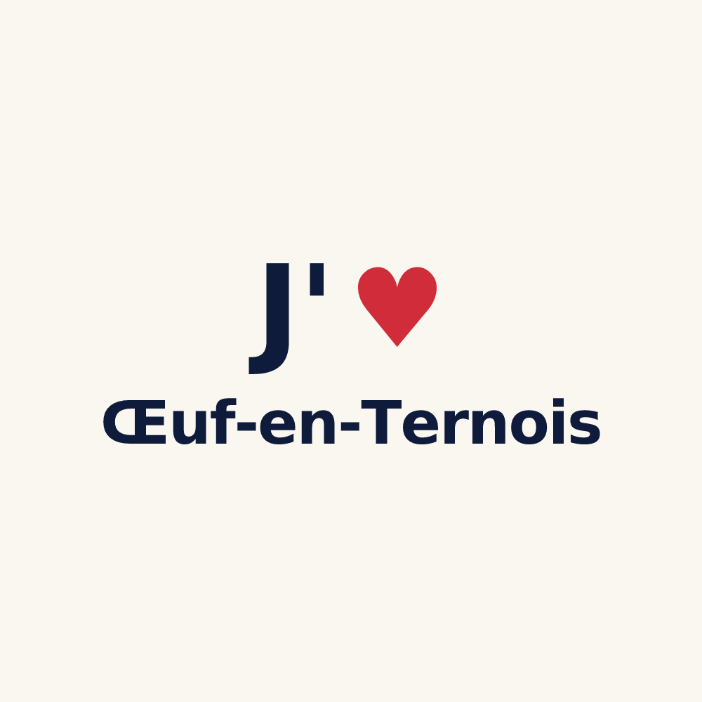 Tasse personnalisée Œuf-en-Ternois — design J'aime Œuf-en-Ternois