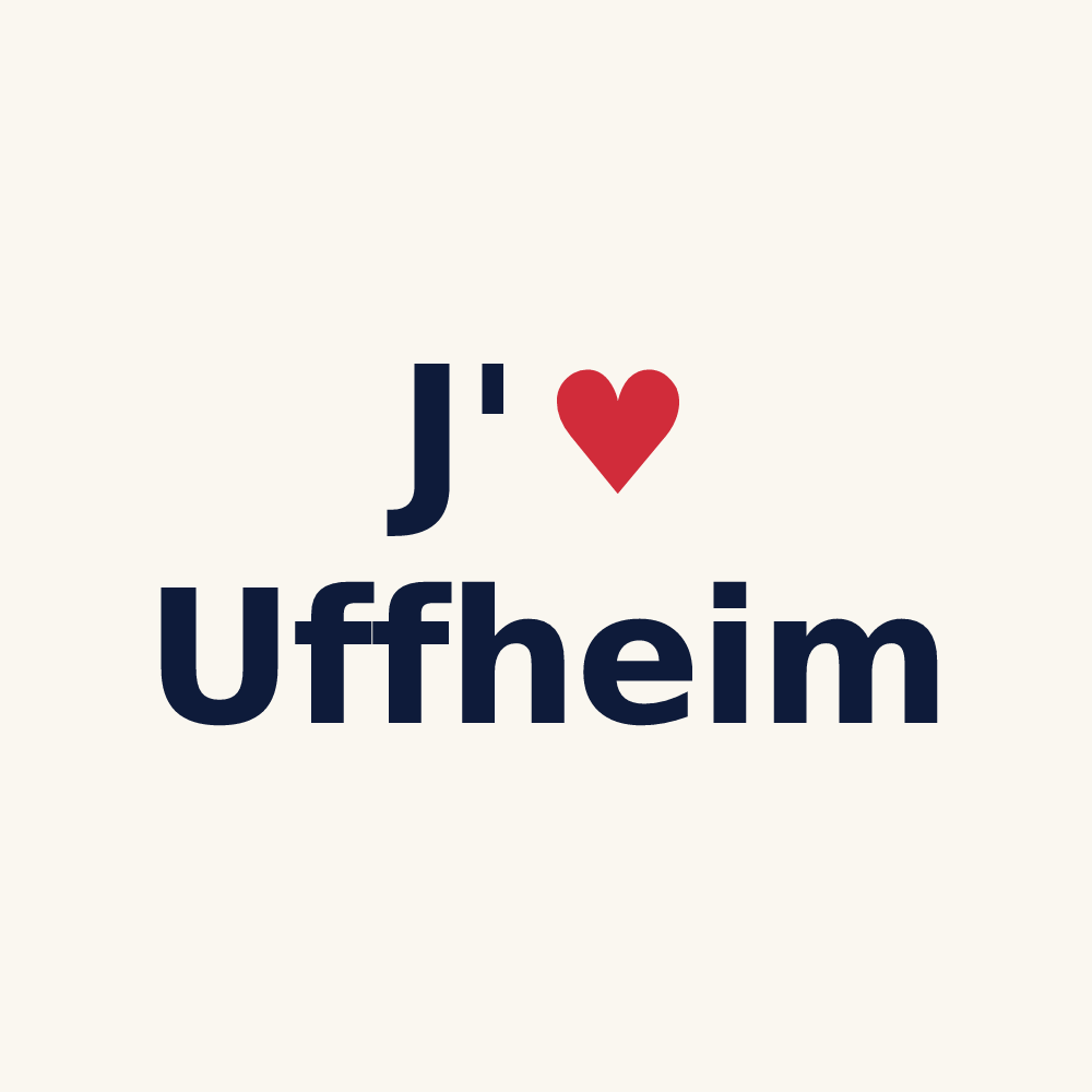 Tasse personnalisée Uffheim — design J'aime Uffheim