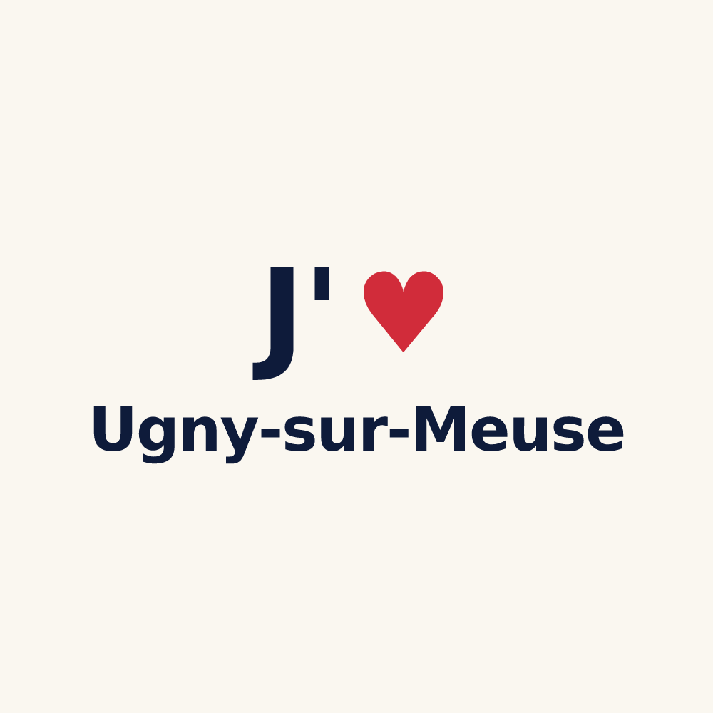 Tasse personnalisée Ugny-sur-Meuse — design J'aime Ugny-sur-Meuse