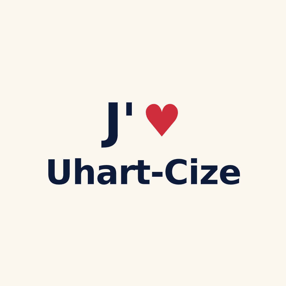 Tasse personnalisée Uhart-Cize — design J'aime Uhart-Cize