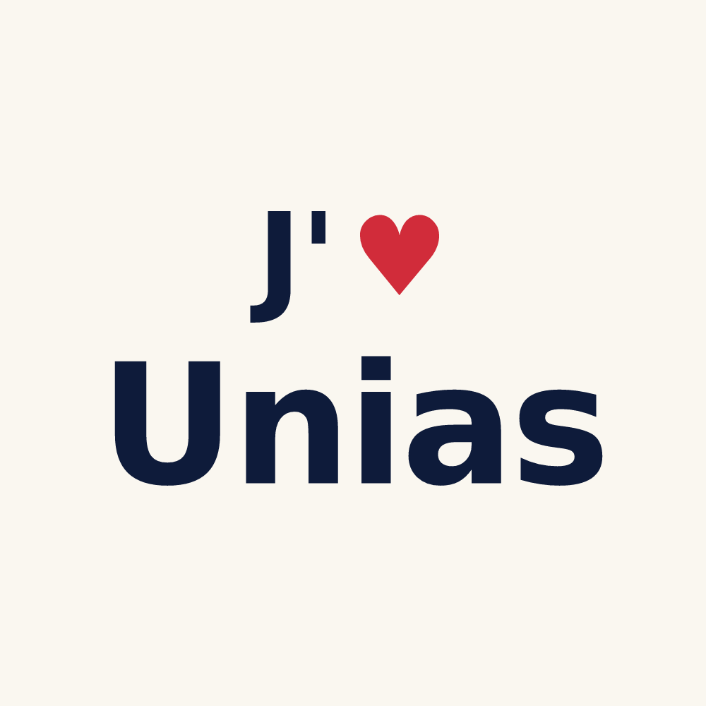 Tasse personnalisée Unias — design J'aime Unias