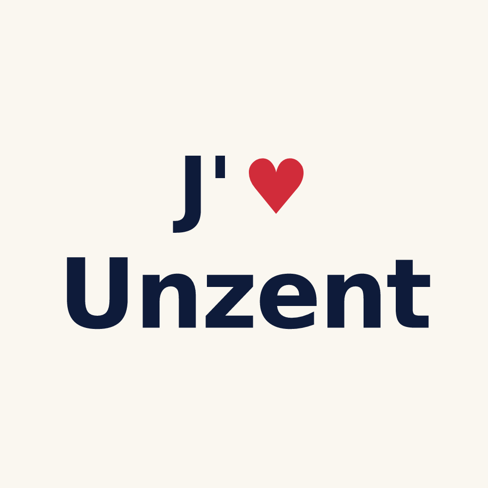 Tasse personnalisée Unzent — design J'aime Unzent