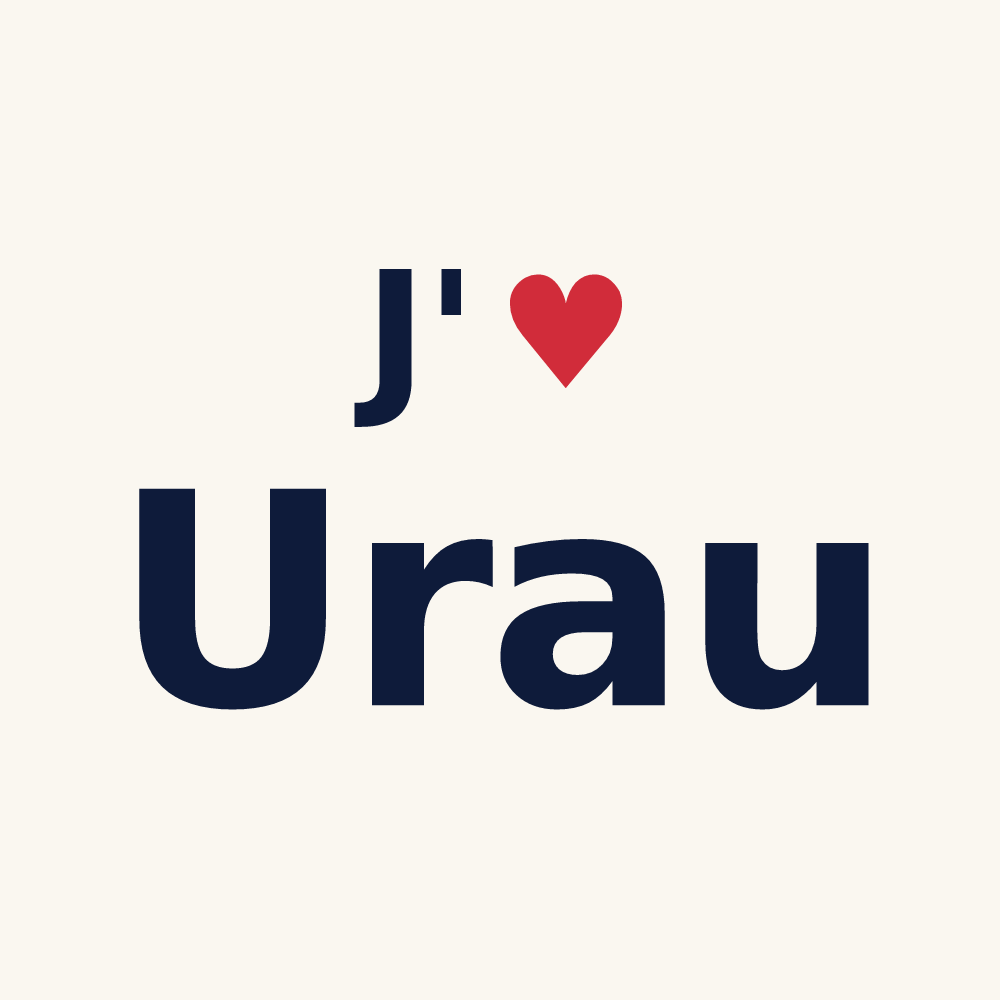 Tasse personnalisée Urau — design « J'aime Urau » imprimé sur la tasse