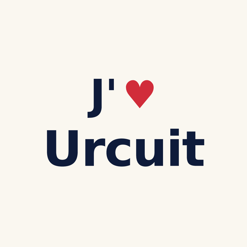 Tasse personnalisée Urcuit — design J'aime Urcuit