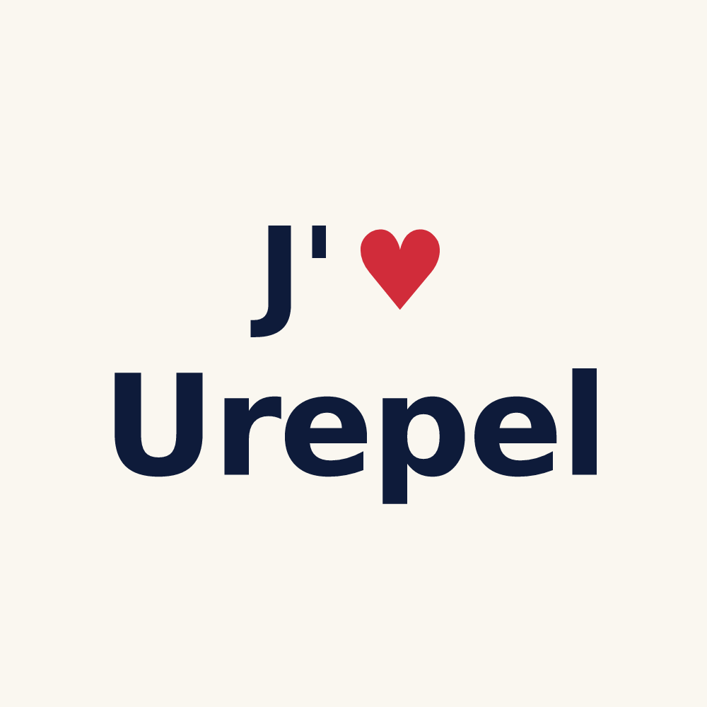 Tasse personnalisée Urepel — design J'aime Urepel