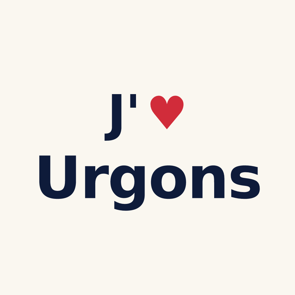 Tasse personnalisée Urgons — design J'aime Urgons