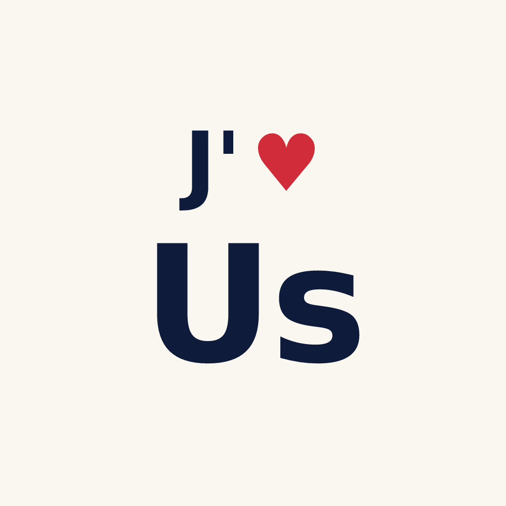 Tasse personnalisée Us — design « J'aime Us » imprimé sur la tasse