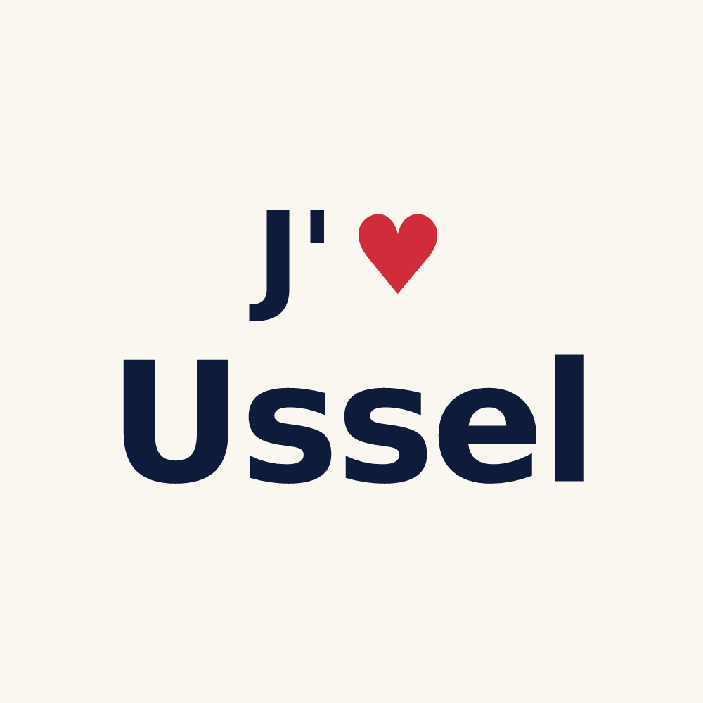 Tasse personnalisée Ussel — design J'aime Ussel