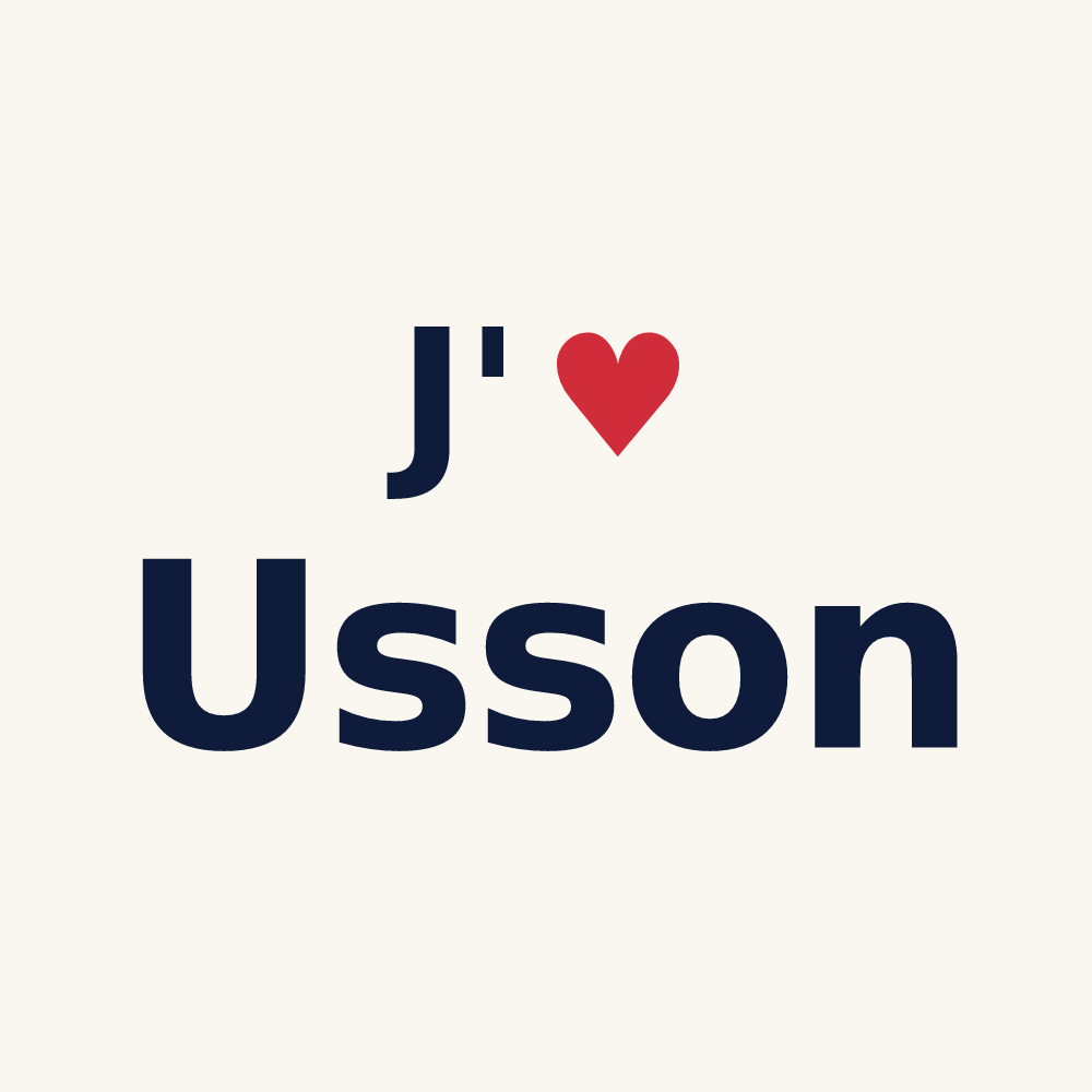 Tasse personnalisée Usson — design J'aime Usson