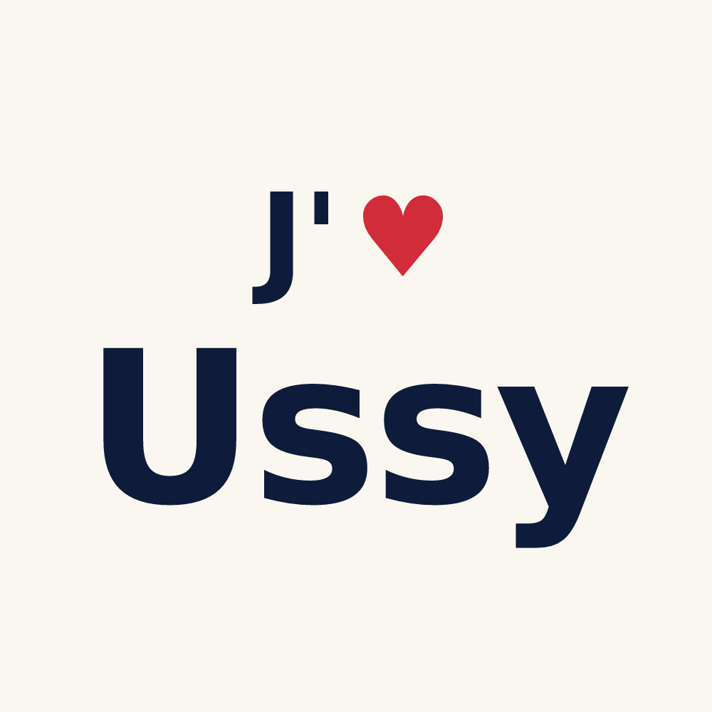 Tasse personnalisée Ussy — design J'aime Ussy