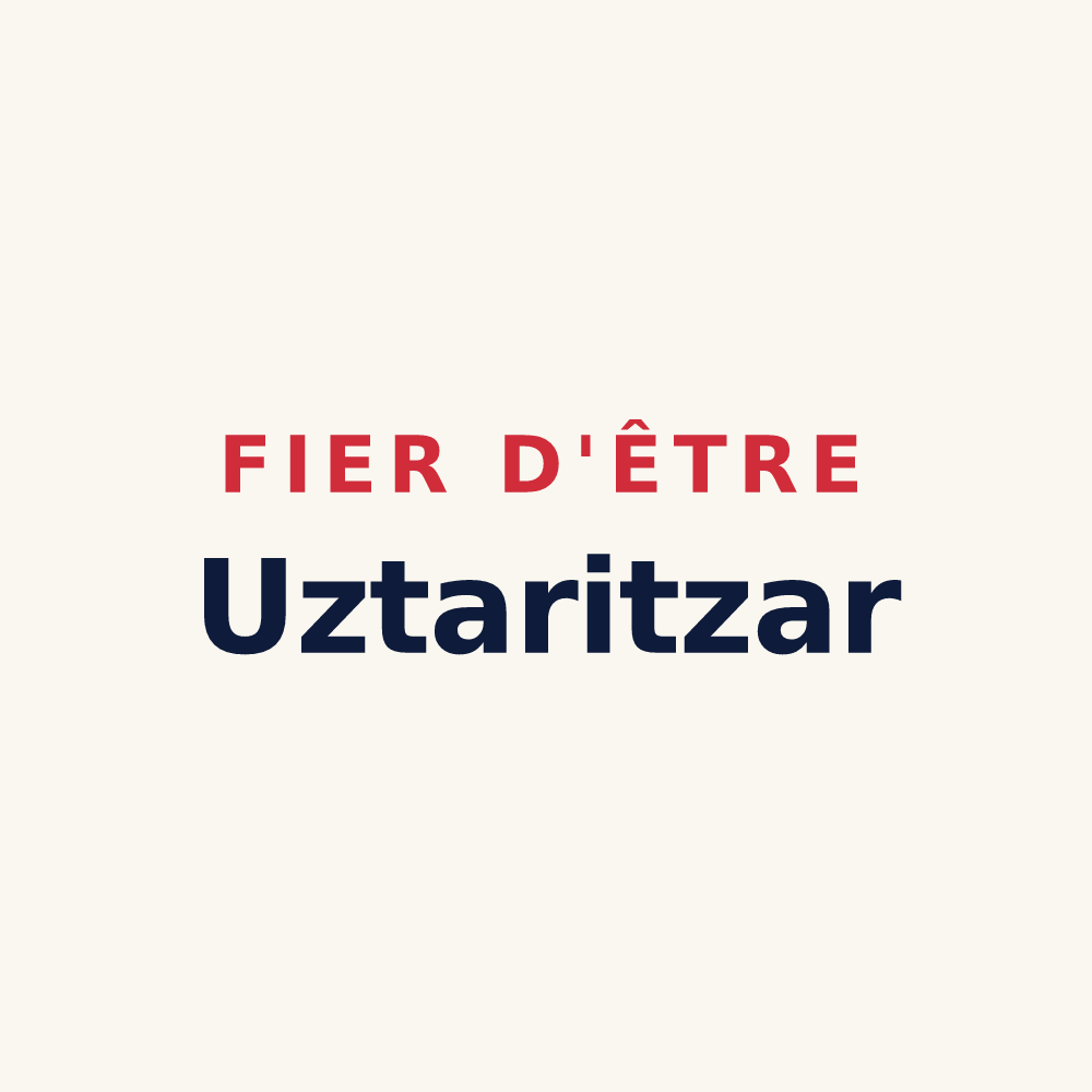 Tasse « Fier d'être Uztaritzar » — design pour Ustaritz