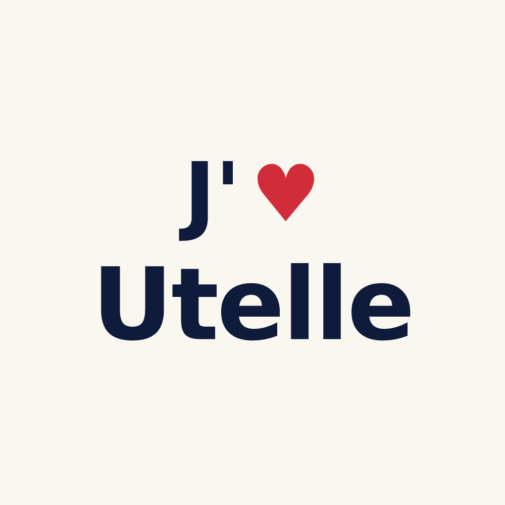 Tasse personnalisée Utelle — design J'aime Utelle
