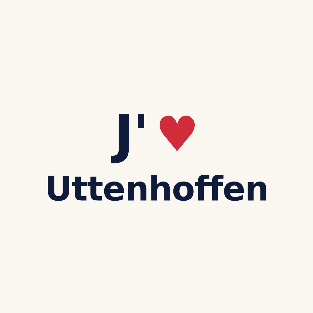 Tasse personnalisée Uttenhoffen — design J'aime Uttenhoffen