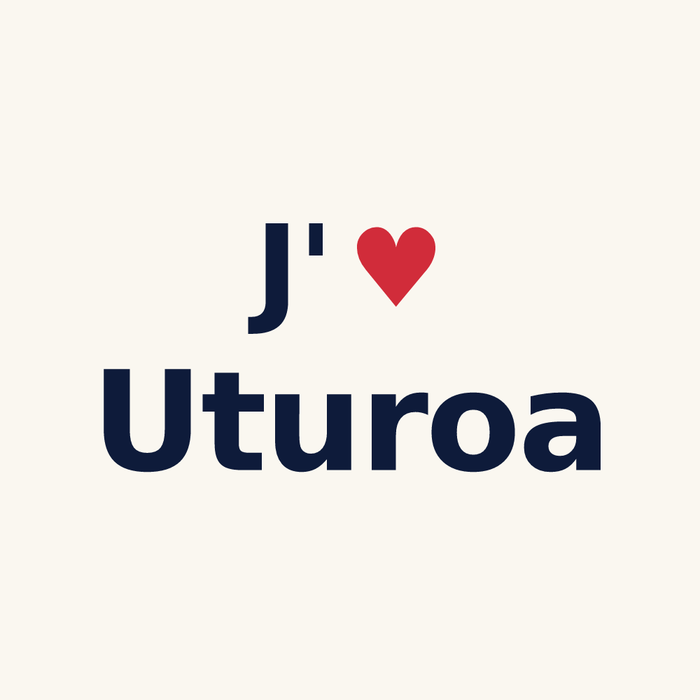 Tasse personnalisée Uturoa — design J'aime Uturoa