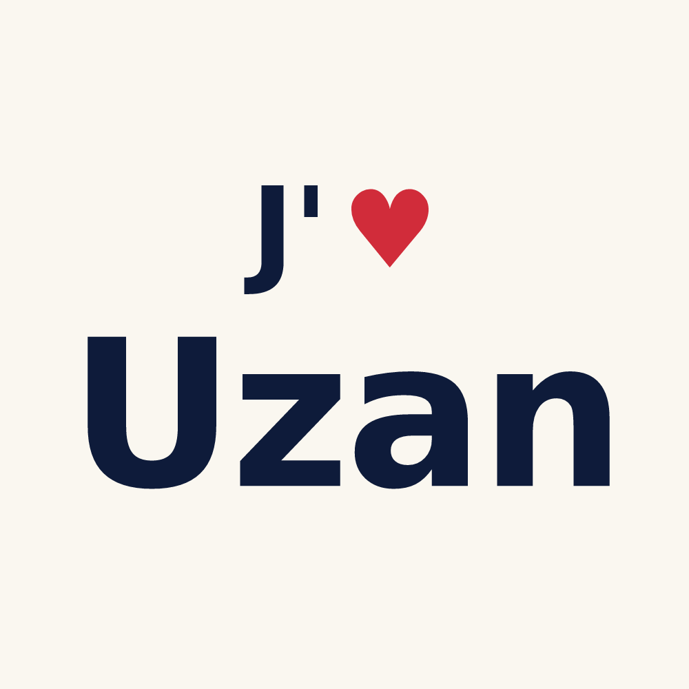 Tasse personnalisée Uzan — design J'aime Uzan