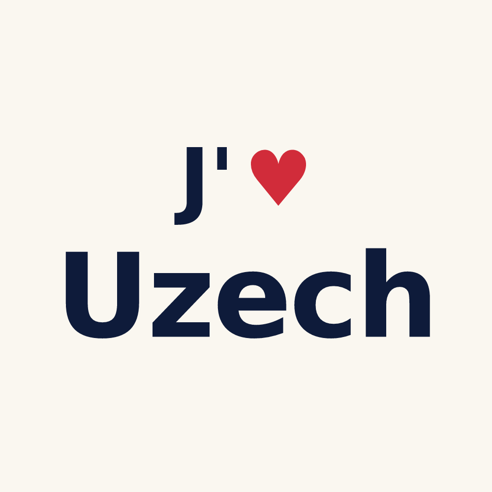 Tasse personnalisée Uzech — design J'aime Uzech