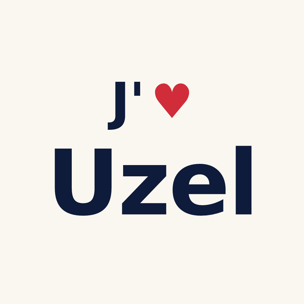Tasse personnalisée Uzel — design J'aime Uzel