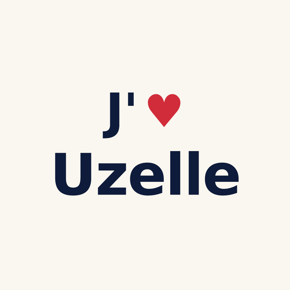 Tasse personnalisée Uzelle — design J'aime Uzelle