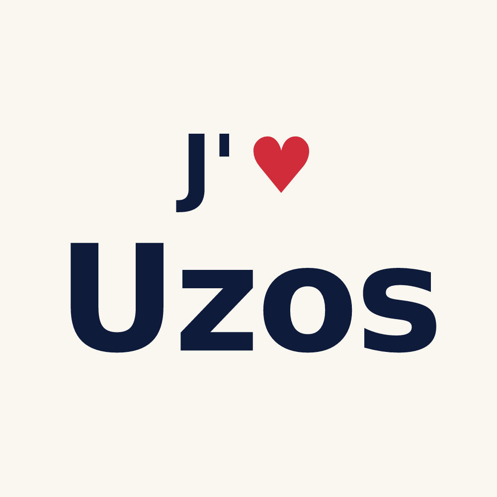 Tasse personnalisée Uzos — design J'aime Uzos