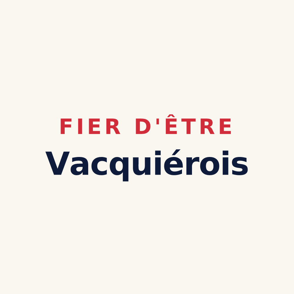 Tasse « Fier d'être Vacquiérois » — design pour Vacquiers