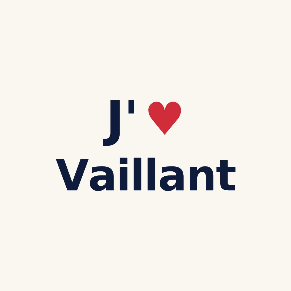 Tasse personnalisée Vaillant — design J'aime Vaillant