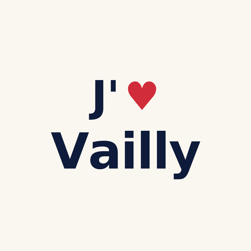 Tasse personnalisée Vailly — design J'aime Vailly