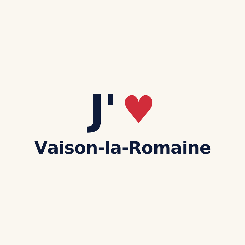 Tasse personnalisée Vaison-la-Romaine — design J'aime Vaison-la-Romaine