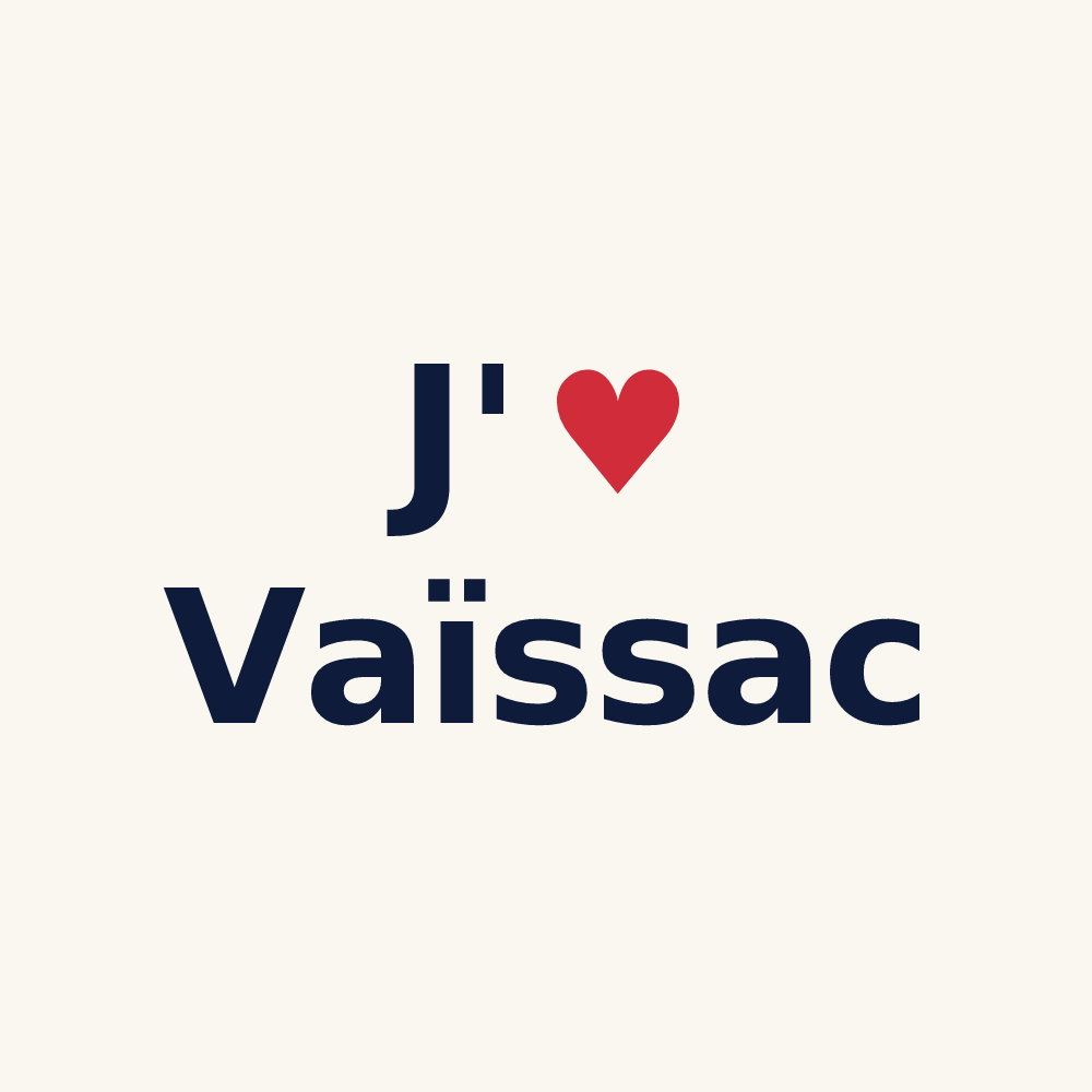 Tasse personnalisée Vaïssac — design J'aime Vaïssac