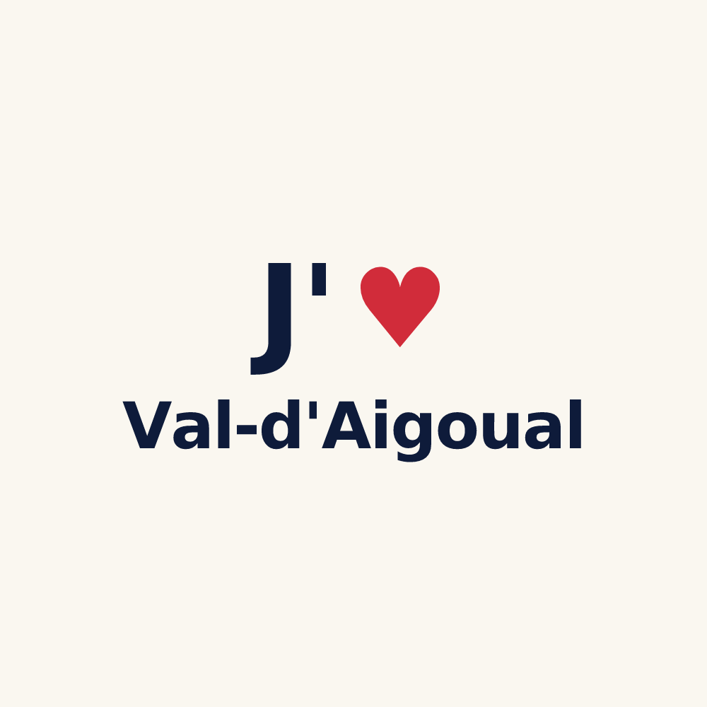 Tasse personnalisée Val-d'Aigoual — design J'aime Val-d'Aigoual