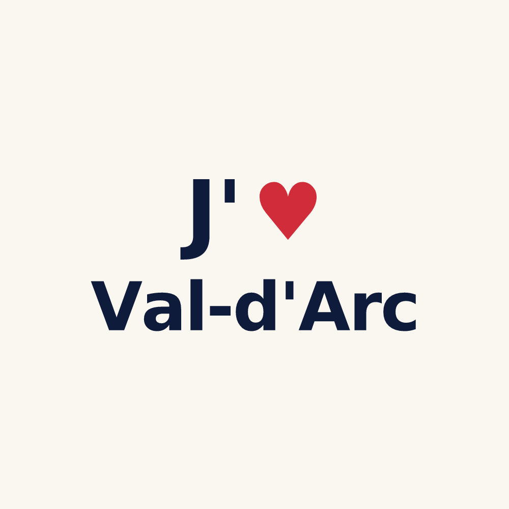 Tasse personnalisée Val-d'Arc — design J'aime Val-d'Arc