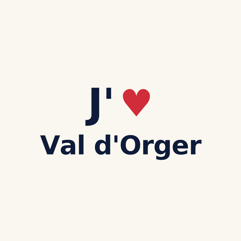 Tasse personnalisée Val d'Orger — design J'aime Val d'Orger