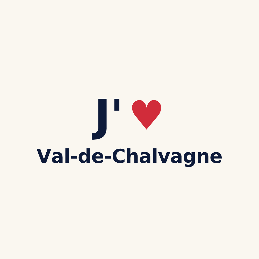 Tasse personnalisée Val-de-Chalvagne — design J'aime Val-de-Chalvagne