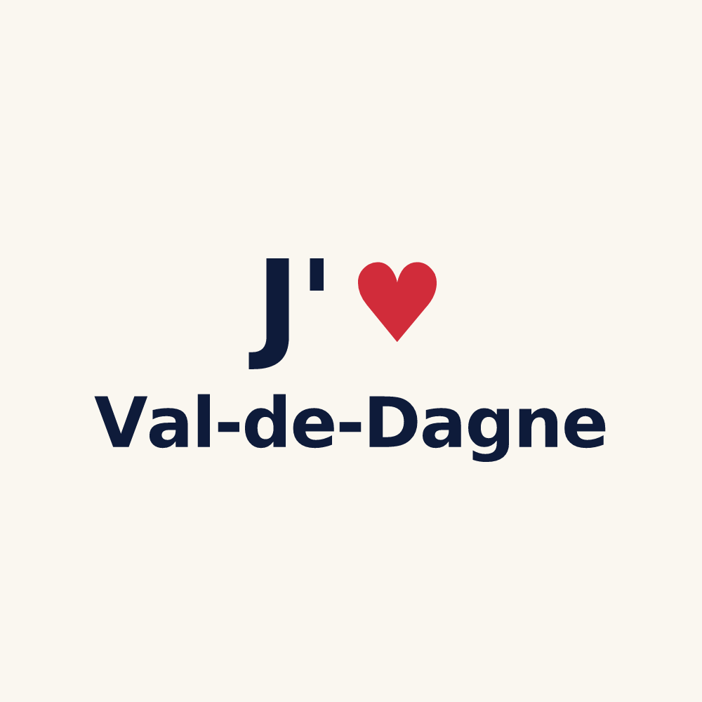 Tasse personnalisée Val-de-Dagne — design J'aime Val-de-Dagne