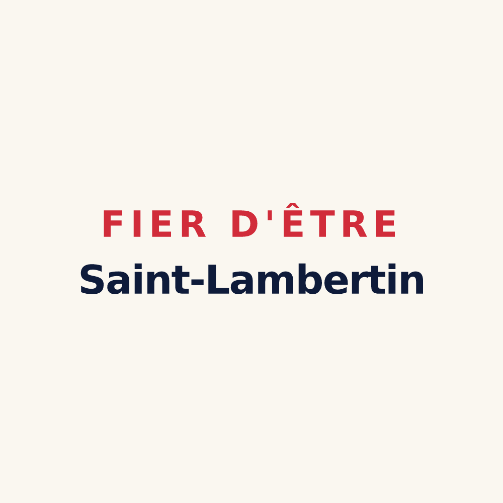 Tasse « Fier d'être Saint-Lambertin » — design pour Val-du-Layon