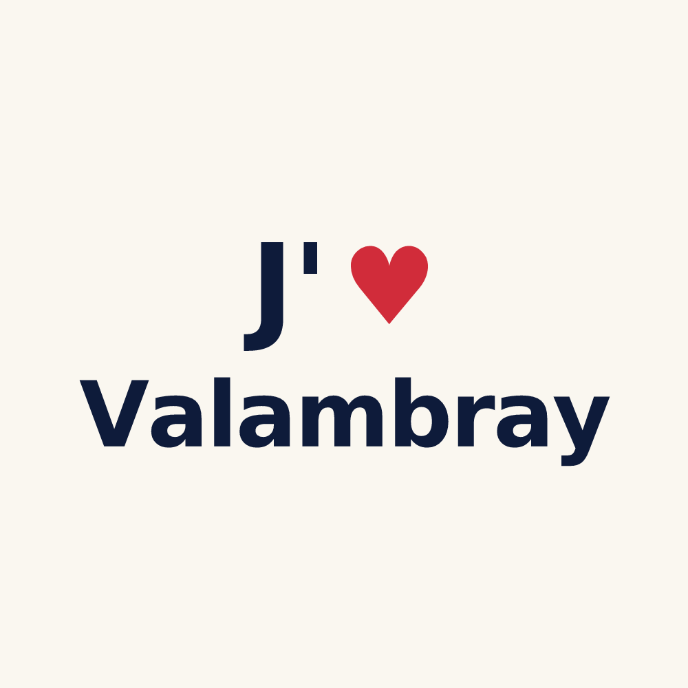 Tasse personnalisée Valambray — design « J'aime Valambray » imprimé sur la tasse