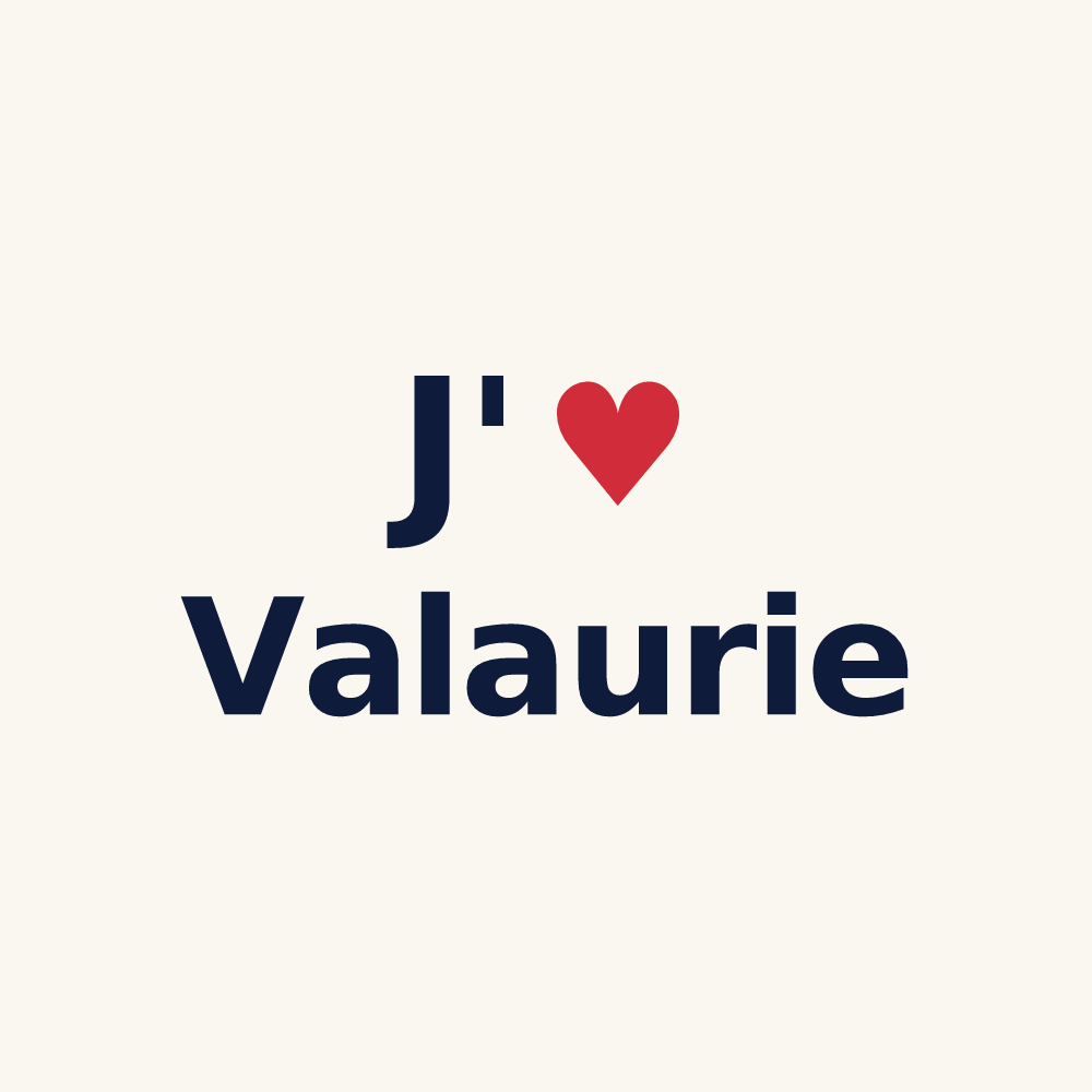 Tasse personnalisée Valaurie — design J'aime Valaurie