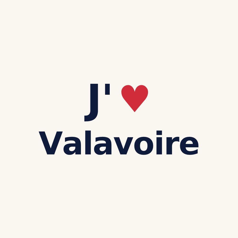 Tasse personnalisée Valavoire — design J'aime Valavoire
