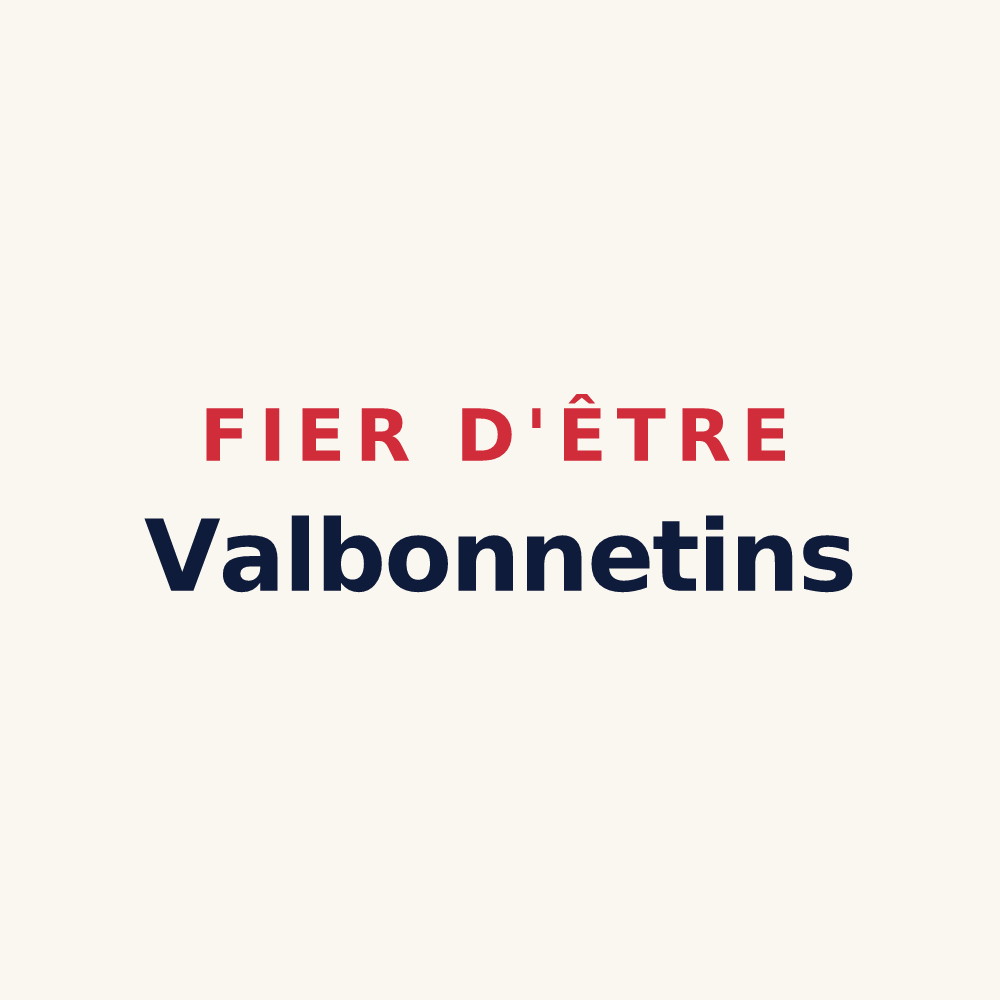 Tasse « Fier d'être Valbonnetins » — design pour Valbonnais