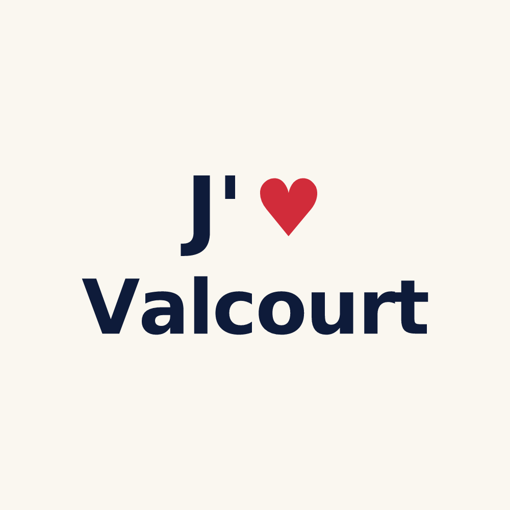 Tasse personnalisée Valcourt — design J'aime Valcourt