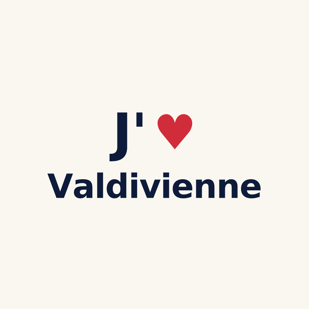 Tasse personnalisée Valdivienne — design J'aime Valdivienne