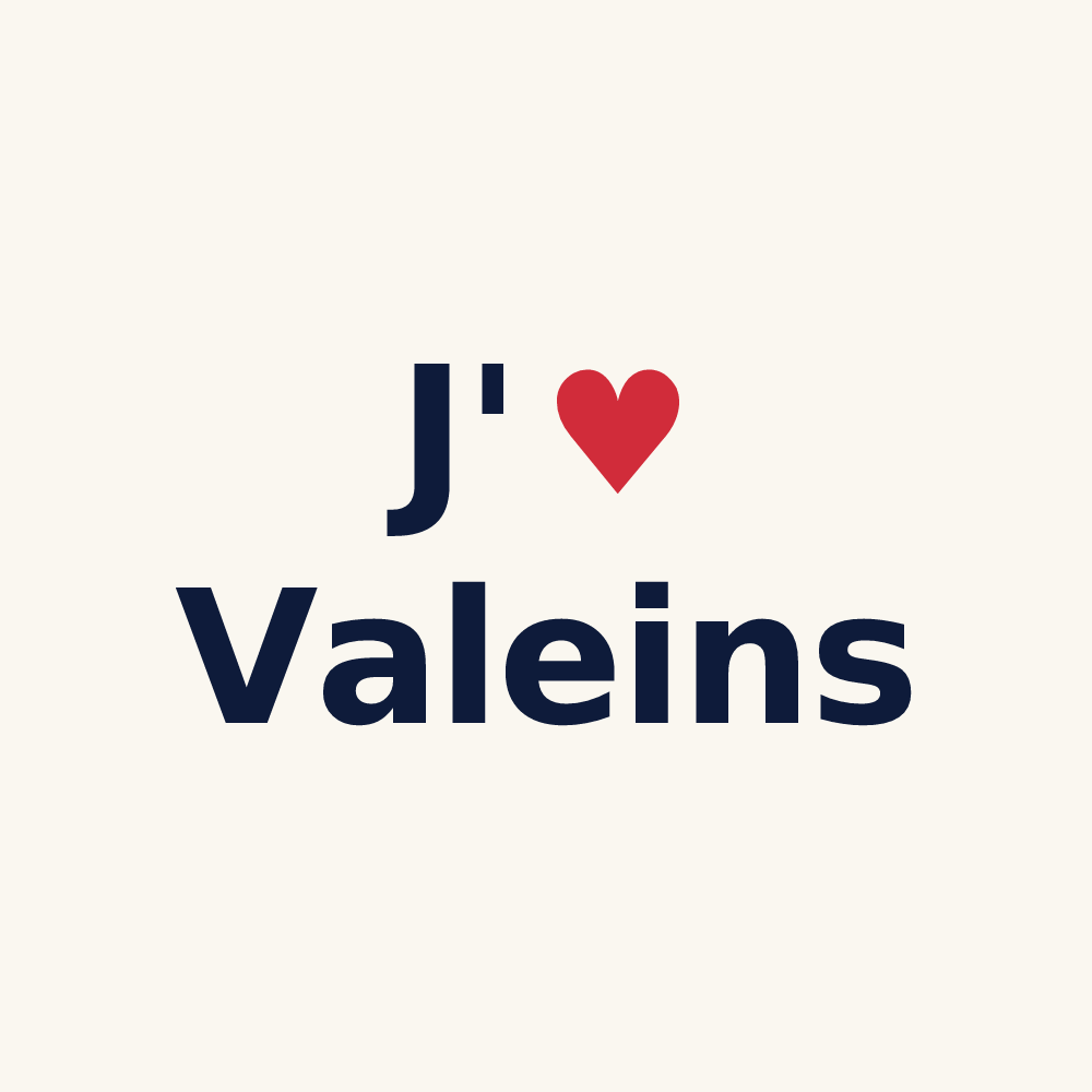 Tasse personnalisée Valeins — design J'aime Valeins