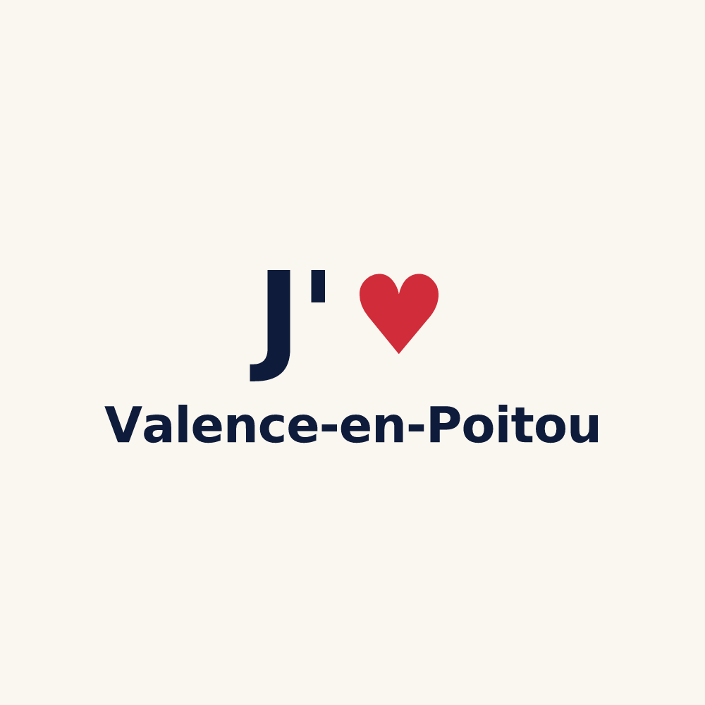 Tasse personnalisée Valence-en-Poitou — design J'aime Valence-en-Poitou