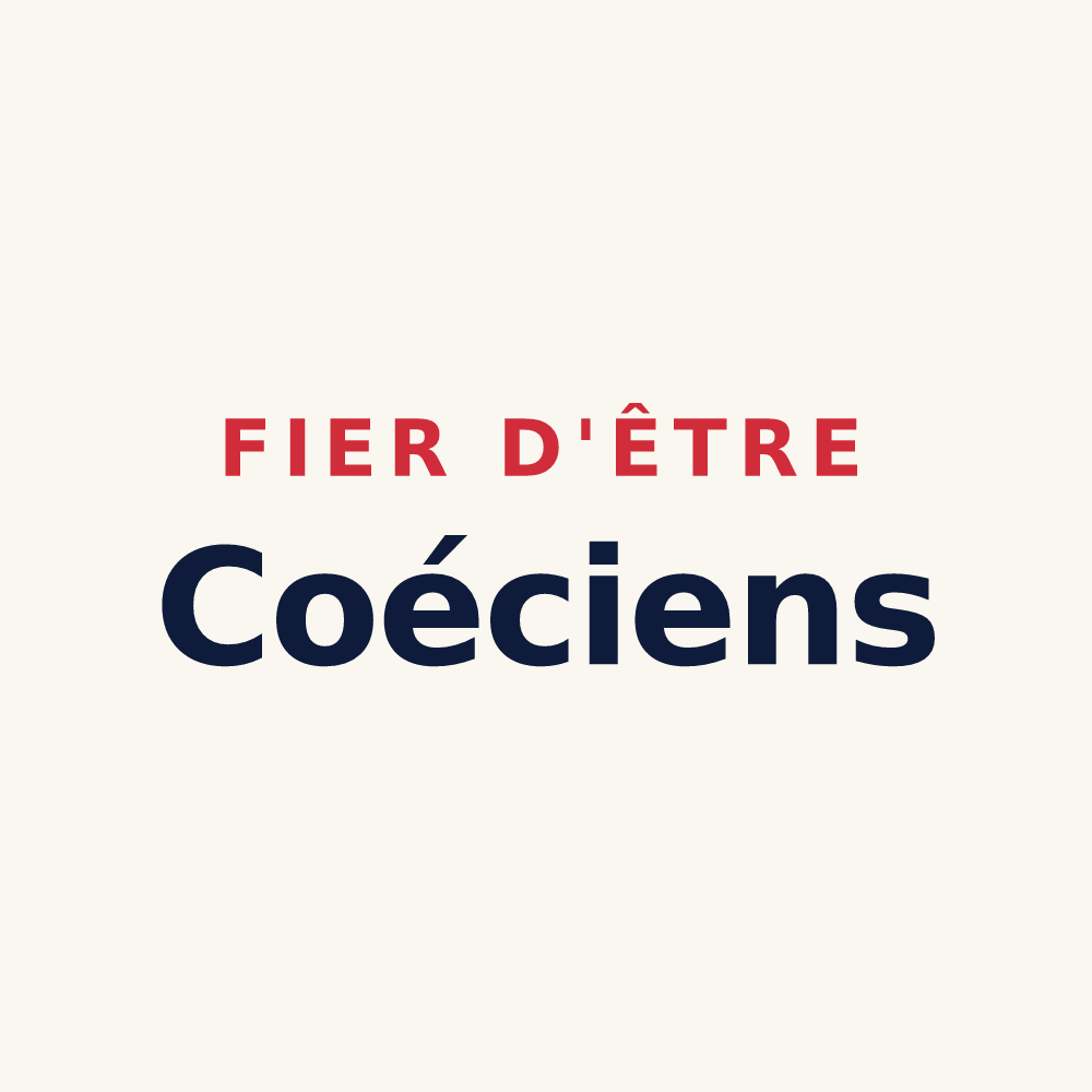 Tasse « Fier d'être Coéciens » — design pour Valence-en-Poitou