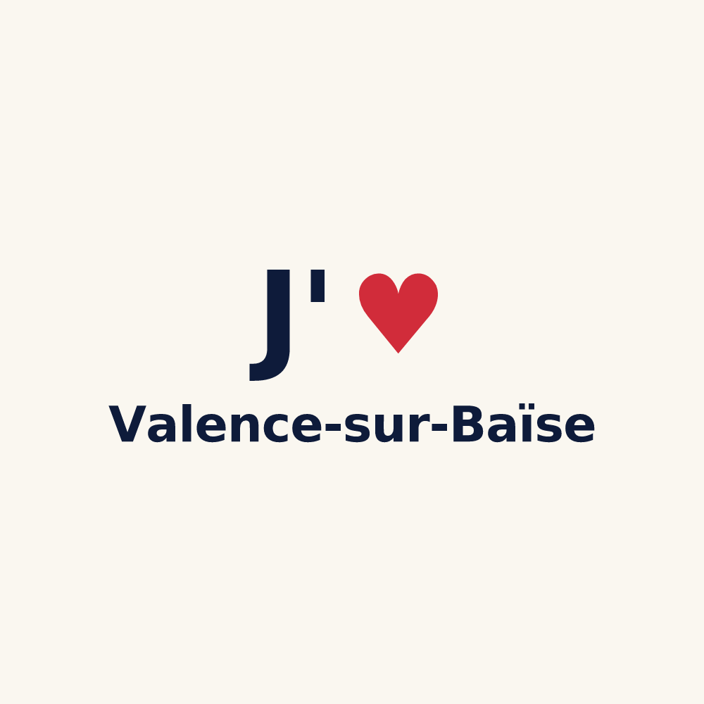 Tasse personnalisée Valence-sur-Baïse — design J'aime Valence-sur-Baïse