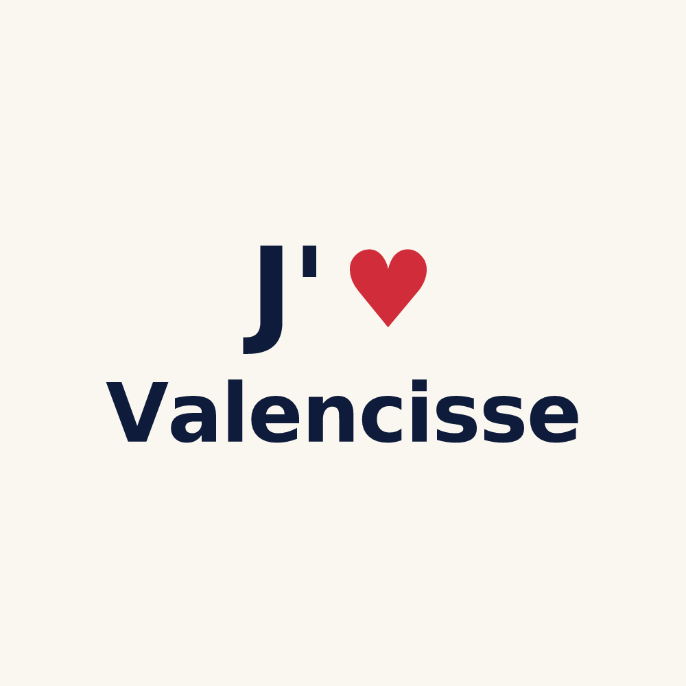 Tasse personnalisée Valencisse — design J'aime Valencisse
