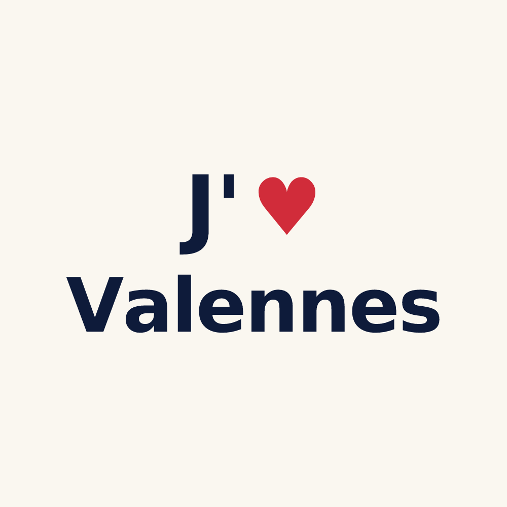 Tasse personnalisée Valennes — design J'aime Valennes