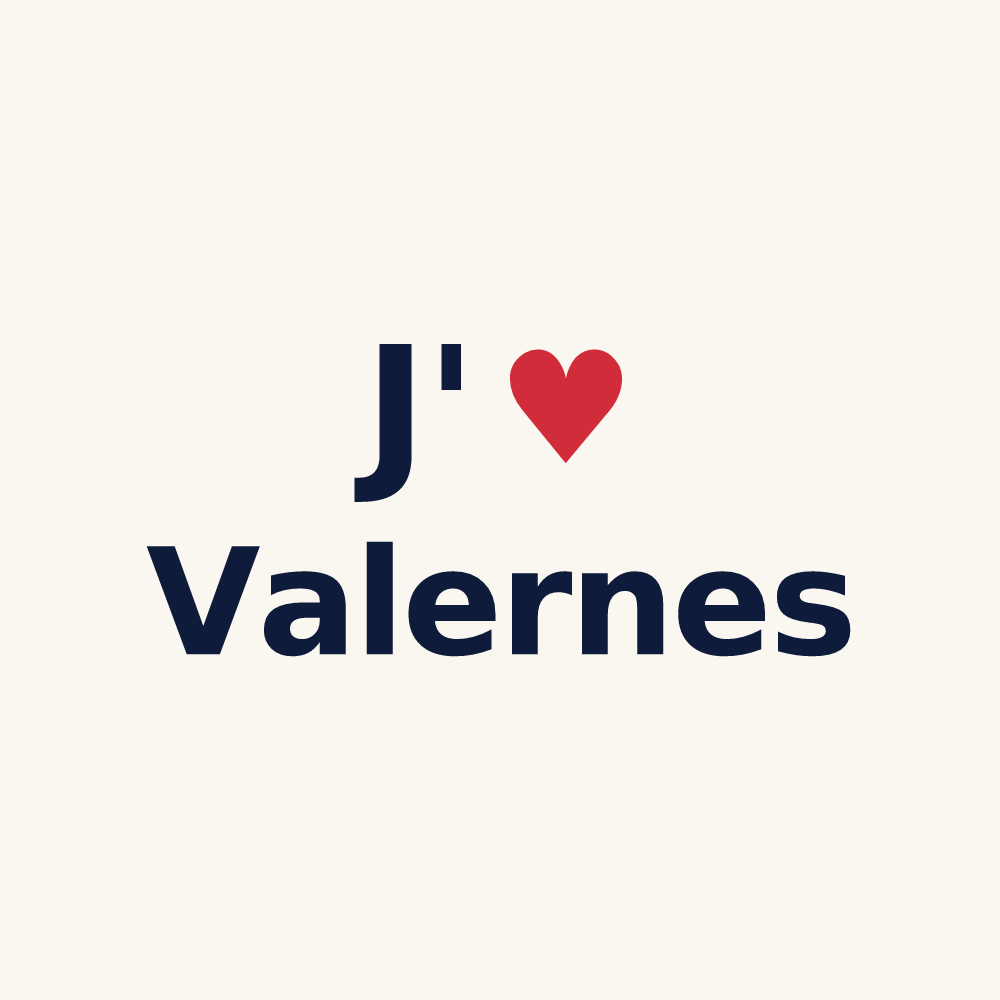 Tasse personnalisée Valernes — design J'aime Valernes